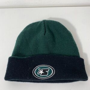 Starter Green Black Winter Hat Toque Beanie Made in Korea